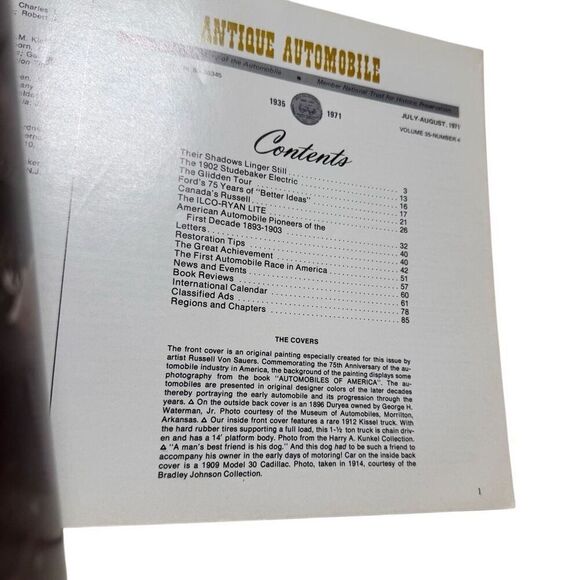 Antique Automobile 1971 Magazine July-August Volume 35 Issue 4 - Picture 4 of 4